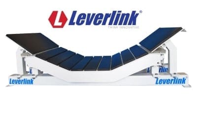 A Leverlink Dynamic Impact Bed provides conveyor belt protection