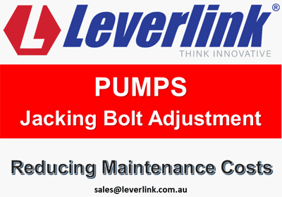 Pumps Jacking Bolt Adjustment Reducing Maintenance Costs